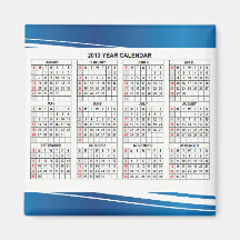 classic  2013 Calendar Fridge Magnet