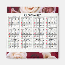 classic  2013 Calendar Refrigerator Magnets