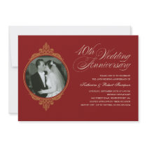 Classic 40th Anniversary Photo Invitations