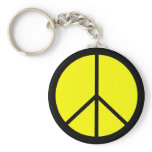 Classic 60s Groovy Peace Symbol keychains