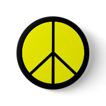 Classic 60s Groovy Peace Symbol Pinback Button