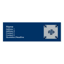 Classic Antiquarian Delft Blue Tile - Floral Motif Business Card Templates