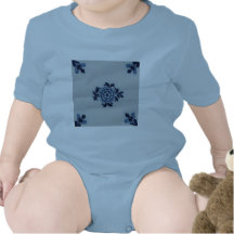 Classic Antiquarian Delft Blue Tile - Floral Motif Tshirts
