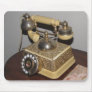 Classic Antique Phone and Table Mouse Pad