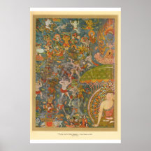 Classic Asian Art Hindu scene Posters