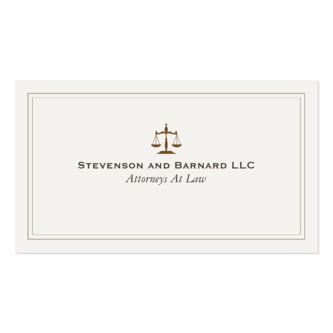 Classic Attorney Business Card
