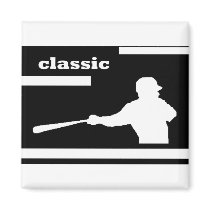 CLASSIC BASEBALL SWING MAGNET