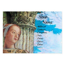 CLASSIC  BEAUTY MONOGRAM , antique bright blue Business Cards