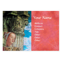 CLASSIC BEAUTY MONOGRAM antique bright blue pink Business Card