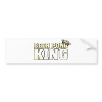 Classic Beer Pong King Bumper Sticker