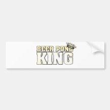 Classic Beer Pong King Bumper Sticker