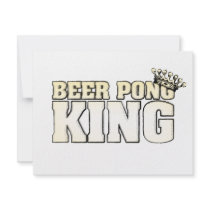 Classic Beer Pong King Custom Invitations