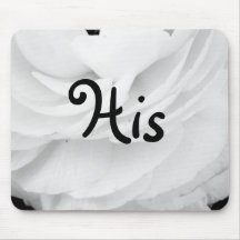 Classic Black and White Wedding Mouse Pads