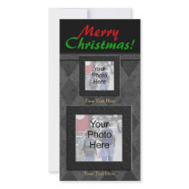 Classic Black Customisable Christmas Card