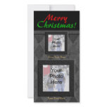 Classic Black Customisable Christmas Card photo cards