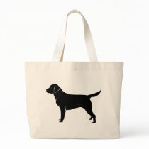 Classic Black Labrador Retriever Silhouette Bag