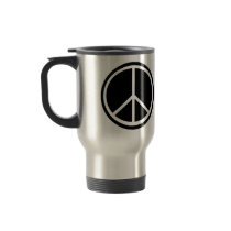 Classic Black Peace Sign Mugs
