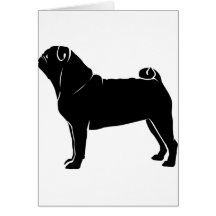 Classic Black Pug Design Cards