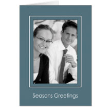 Classic Blue Holiday Template Card