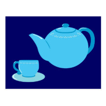 Classic Blue Teapot Post Cards