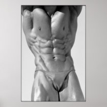 Classic Bodybuilder Pose  Gym Wall Poster