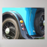 CLASSIC CAR (black & blue) posters