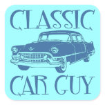 Classic Car Guy Square Stickers
