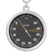 Classic car rev counter, vintage tachometer gauge pendants
