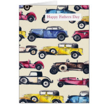 Classic Cars Father's Day Card