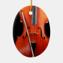 Classic cello on black ornament