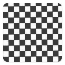 Classic Chequerboard Pattern in Square Sticker