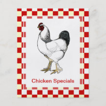 Classic Chicken Restaurant Menu Weekly Specials Custom Flyer
