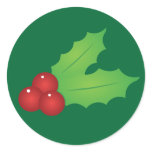 Classic Christmas Holly stickers