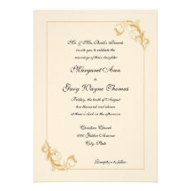Classic Decorative Border Wedding Invitation