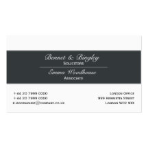 Classic Elegance Dark Teal & White Business Card Template