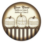 Classic Elegant Pumpkin Address Label stickers