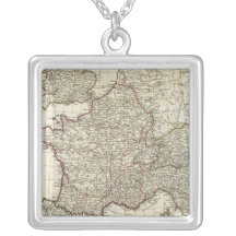 Classic European Map Custom Necklace