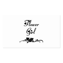 Classic Flower Girl Business Cards
