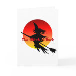 Classic Flying Witch Halloween Card - Customize it