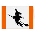 Classic Flying Witch Shadow Halloween Cards