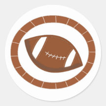 Classic Football Round Sticker