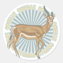 Classic Gazelle Round Stickers