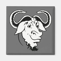 Classic GNU Fridge Magnet