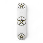 Classic Golden Pentagram 2 Skateboard