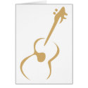 Classic Guitar in Swish Drawing Style cards