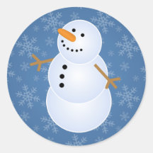 Classic Holiday Snowman Christmas Stickers