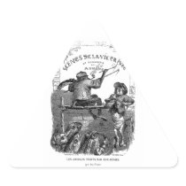 Classic Illustration Animals Painting a Picture Sticker