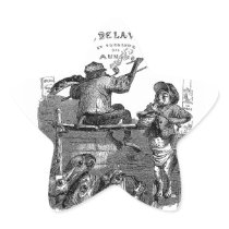 Classic Illustration Animals Painting a Picture Sticker