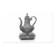Classic Illustration Coffeepot by Christofle Rectangular Sticker