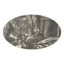 Classic Illustration for The Lady of Shalott Sticker